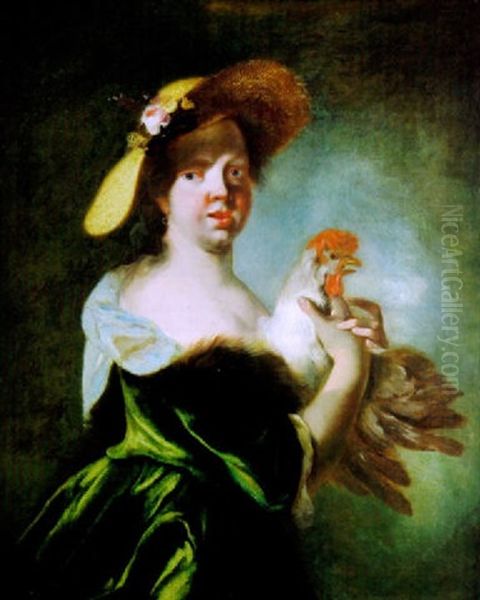 Bildnis Einer Jungen Dame Mit Einem Huhn - view 1