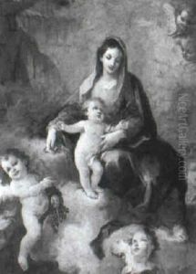 The Madonna And Child With Putti by Franz Xaver Karl Palko
