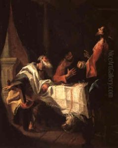 Christus Und Die J_nger In Emmaus by Franz Xaver Karl Palko
