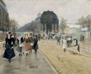 Market Scene In Paris Market Scene In Paris