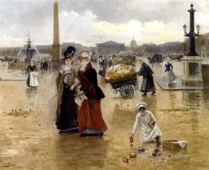 Promenade Sur La Place De La Concorde