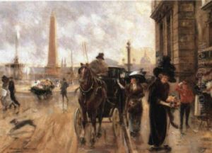 An Afternoon Outing, Paris by Joaquin Pallares y Allustante