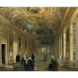 The Galerie D'apollon At The Musee Du Louvre by Armand Julien Palliere