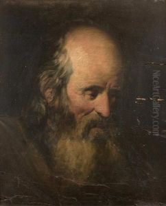 Portrait D"homme Barbu by Louis-Vincent-Leon Palliere