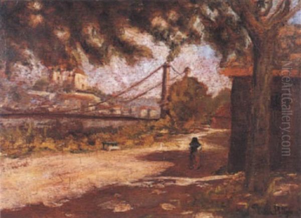 Paysage Pres D'un Pont Suspendu - view 1