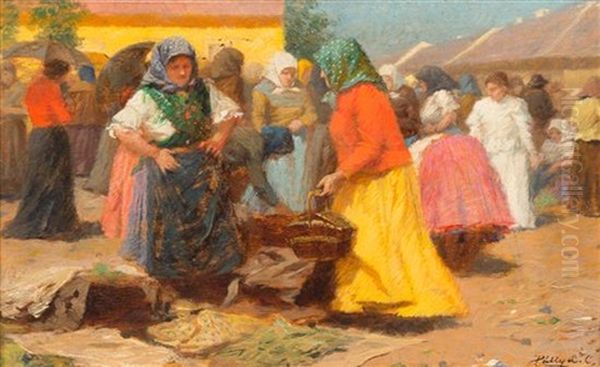 Woman At Village Market - view 1