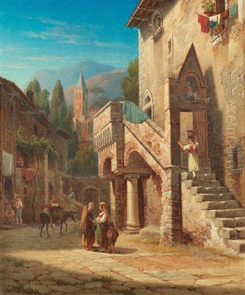 Ilalian Town With Figures - view 1