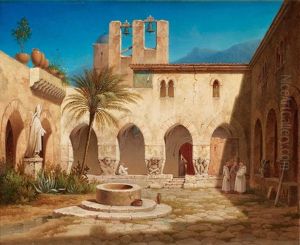 Vue Af Klostergarden I Palermo