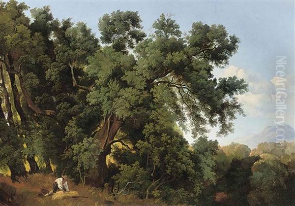 Harvesting In An Italianate Landscape - view 1