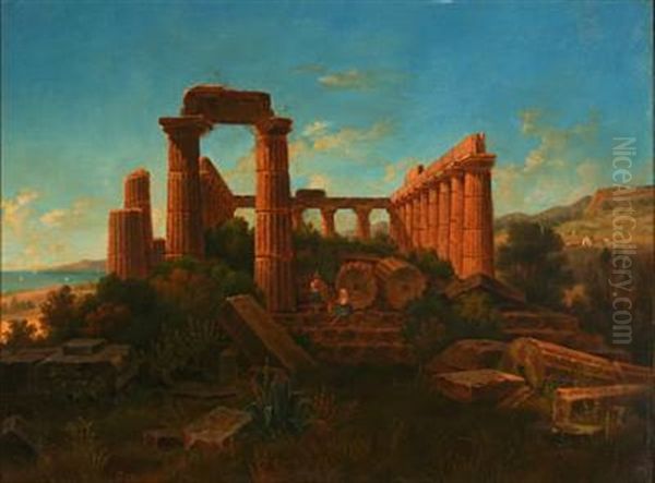 View Of Juno's Temple Near Girgenti In Sicily - view 1