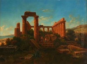 View Of Juno's Temple Near Girgenti In Sicily