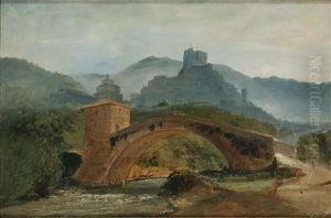 Italiensk Landskapsstudie by Gustaf Wilhelm Palm