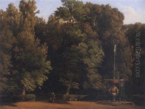 Italienskt Landskap Med Fontan - view 1
