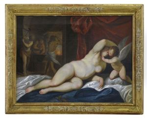 Venere E Amore Nella Fucina Di Vulcano by Jacopo Palma il Giovane