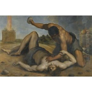 Cain Slaying Abel by Jacopo Palma il Giovane