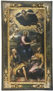 Cristo Appare A San Marco, San Pietro E San Paolo by Jacopo Palma il Giovane