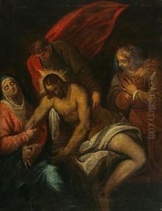 The Entombment Of Christ by Jacopo Palma il Giovane