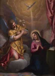 Die Verkundigung An Die Jungfrau Maria by Jacopo Palma il Giovane