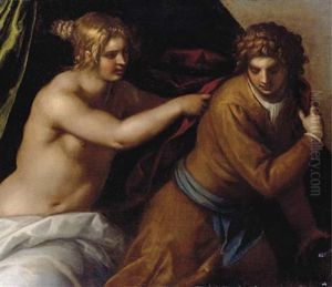 Joseph And Potiphar's Wife by Jacopo Palma il Giovane