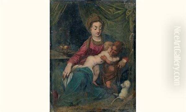 Vierge A L'enfant Avec Saint Jean Baptiste - view 1