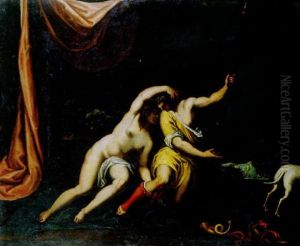 Venus Und Adonis by Jacopo Palma il Giovane