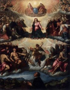 Die Vision Des Heiligen Filippo Neri by Jacopo Palma il Giovane
