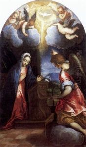L'annunciazione by Jacopo Palma il Giovane