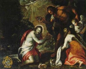 Il Battesimo Di Cristo by Jacopo Palma il Giovane