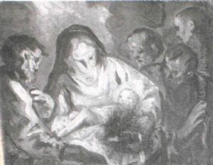 The Adoration Of The Shepherds by Jacopo Palma il Giovane
