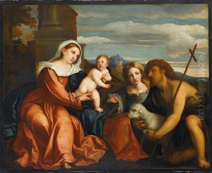 Madonna Mit Kind, Der Heiligen Katharina Und Dem Heiligen Johannes Dem Taufer