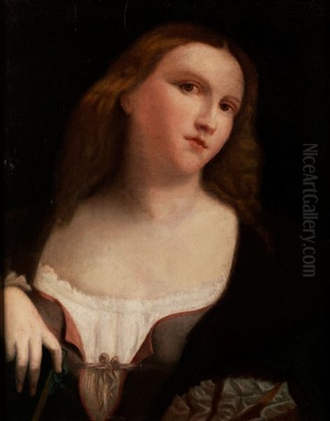 Halbbildnis Einer Jungen, Blonden Frau - view 1