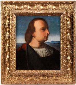 Portrait Eines Herren Vor Landschaftlichem Hintergrund