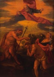 Le Bapteme Du Christ by Jacopo Palma il Vecchio