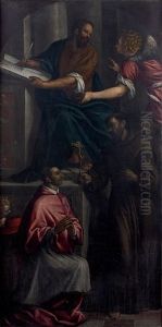 Apparition De Saint Marc Ecrivant L"evangile A Saint Charles Borromee