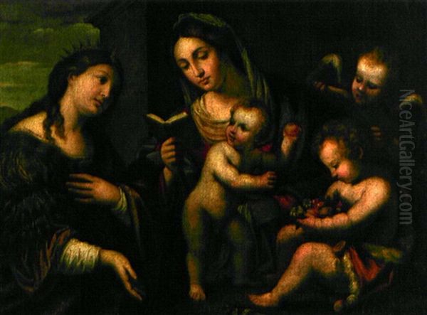 Madonna Mit Kind Und Einer Heiligen - view 1
