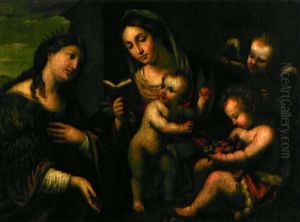 Madonna Mit Kind Und Einer Heiligen by Jacopo Palma il Vecchio