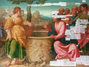 Christ And The Woman Of Samaria by Jacopo Palma il Vecchio