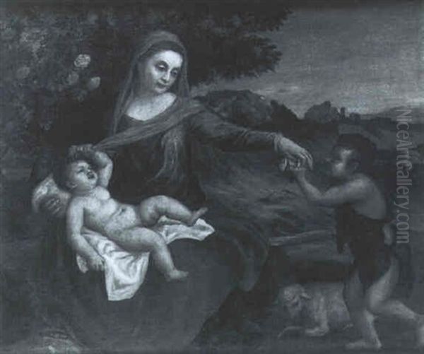 La Vierge, L'enfant Et Le Jeune Saint Jean Dans Un Paysage - view 1