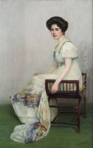Retrato De Dama by Vicente Palmaroli Y Gonzalez