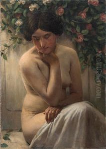 Desnudo Femenino by Vicente Palmaroli Y Gonzalez