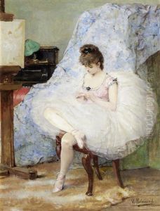 The Ballet Dancer by Vicente Palmaroli Y Gonzalez