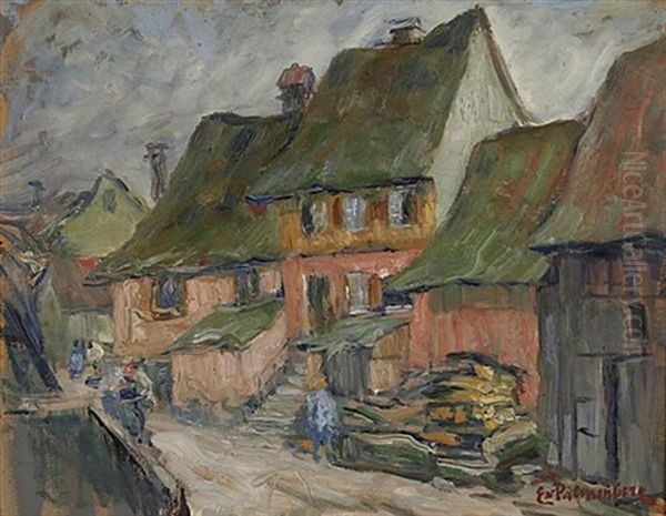 Haus Dietrich In Baden-scheuren. Blick Auf Das Stammhaus Der Familie In Der Rosengasse Und Passanten - view 1