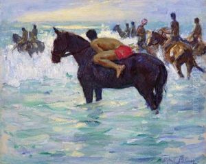 Racehorses On Durban Beach