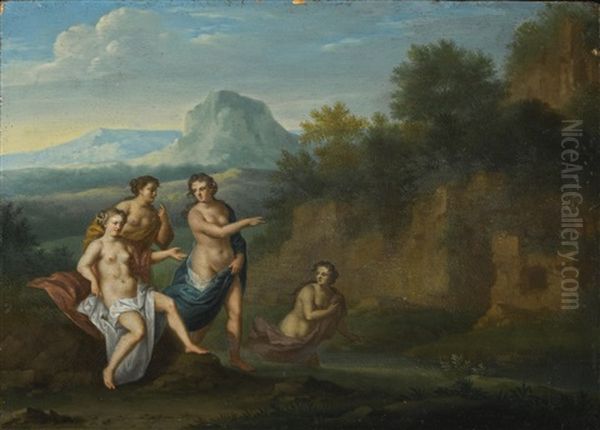 Four Nymphs In An Italianate Landscape - view 1