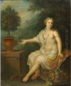 Jeune Femme Dans Un Paysage by James (Sir) Palmer
