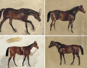 Sketch Of A Saddled Bay (+ 3 Others; 4 Works) Sketch Of A Saddled Bay (+ 3 Others; 4 Works)