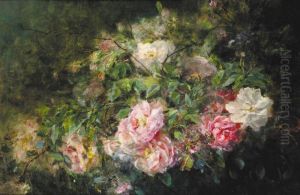 Still Life With Wild Roses by Lily (Mrs. A.S.Hartrick) Blatherwick