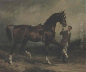 Horse And Groom In Landscape Horse And Groom In Landscape