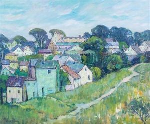 Landscape With Houses, Cape Cod by Pauline Lennards Palmer