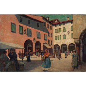 Italian City Scene by Pauline Lennards Palmer